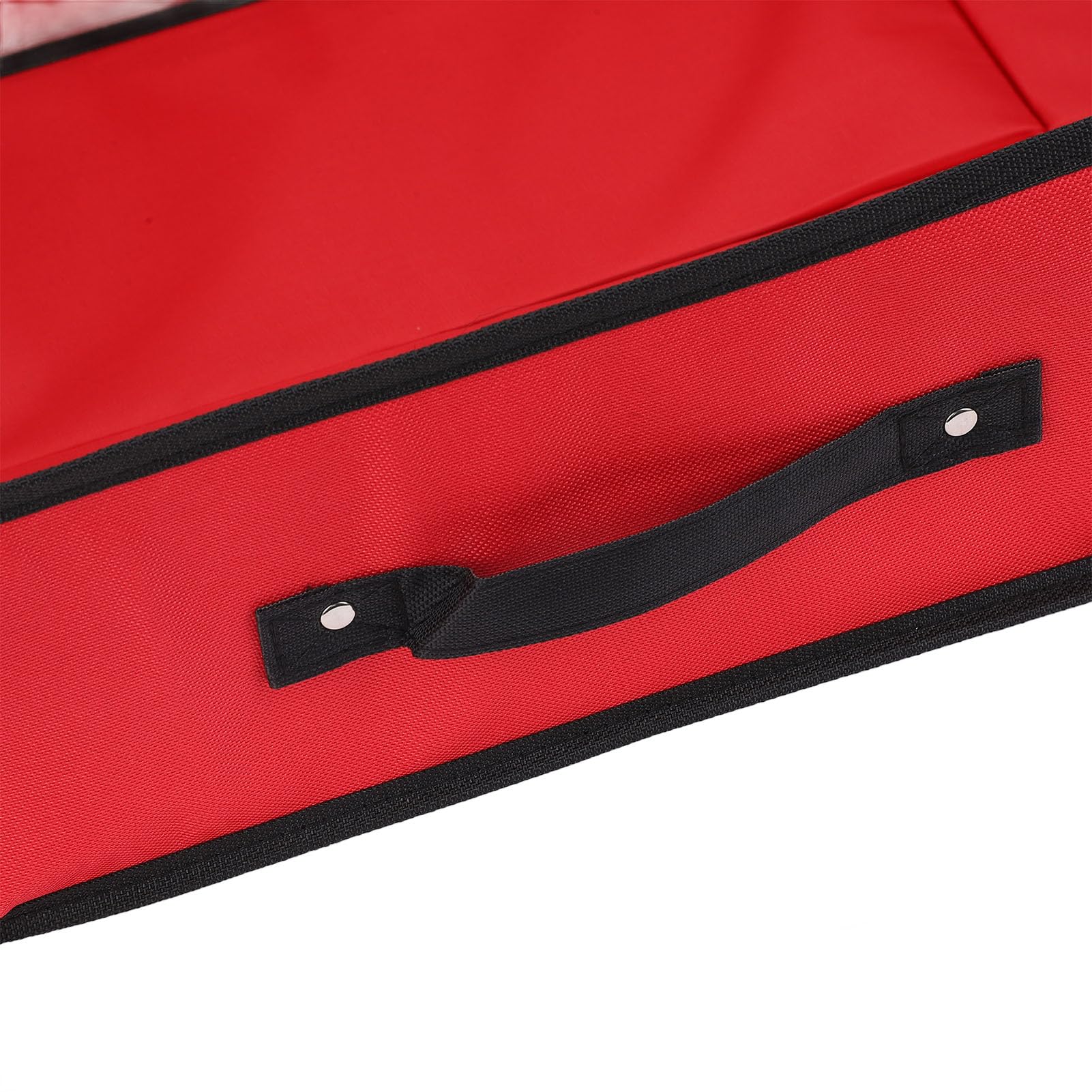 PUSOKEI Contenitore per Conservazione Carta Regalo, Oxford 600D | Gift Wrap Organizer Bag with Zipper, Dustproof, for Under Bed, Red