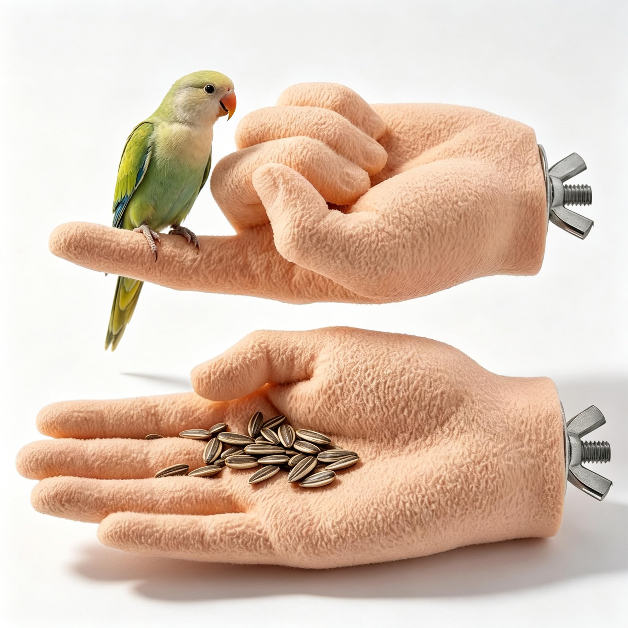 Frosted Realistic Hand Bird Perch Non-Slip Plastic Parrot Cage Stand，A+B