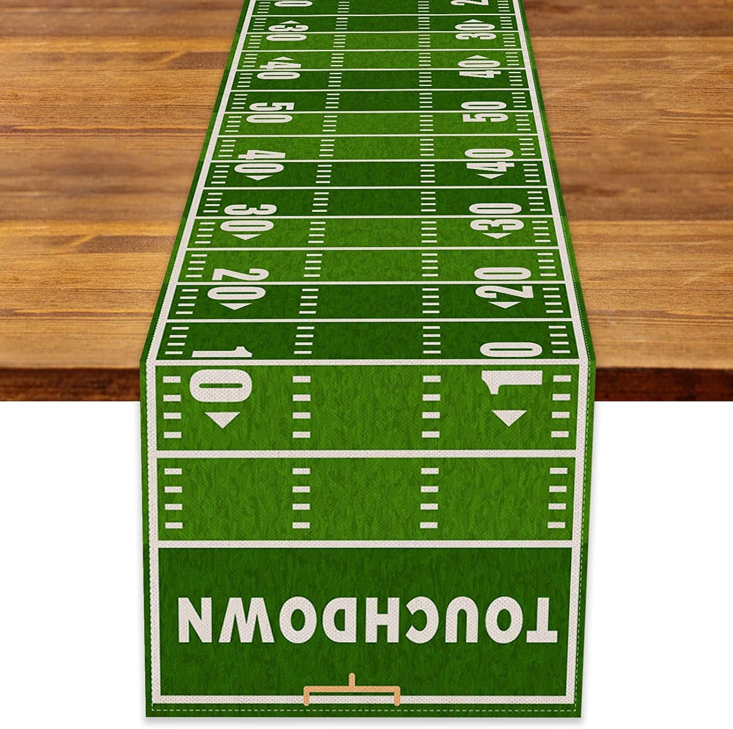 Rainlemon Linen American Football Table Runner Game Day