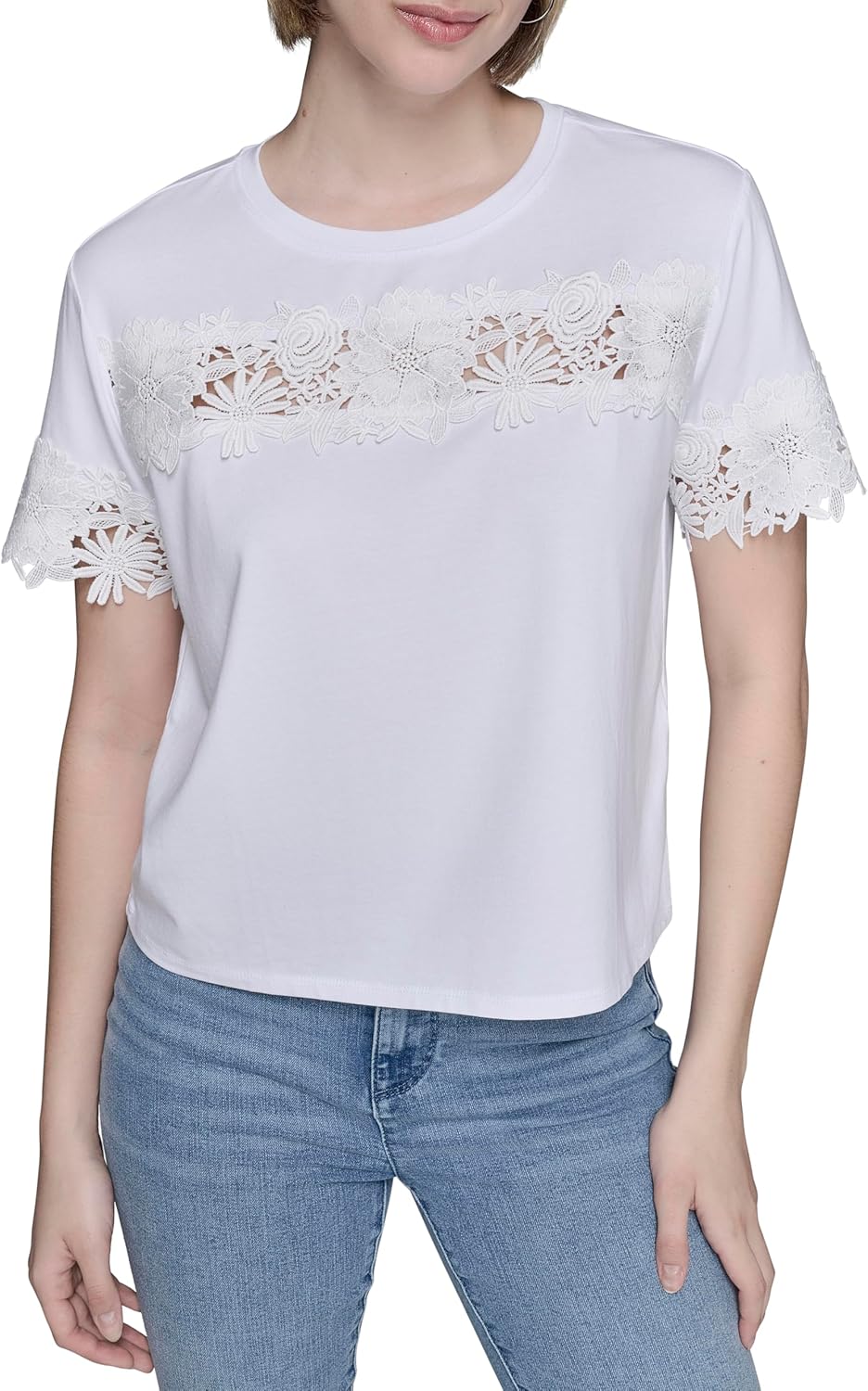 Karl Lagerfeld Women's Soft Everyday Essential Casual T-Shirt