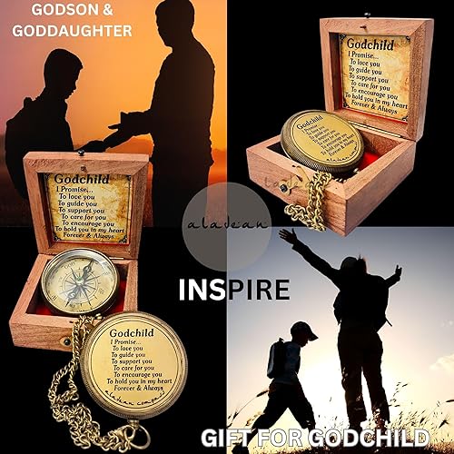 Miniatura 6 de Regalo para la brújula ahijada  Ahijada ahijada  I Promise to Love You, regalos de bautismo, confirmación de comunión cristiana, regalos de Navidad