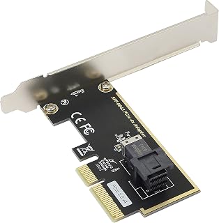 GELRHONR SFF-8643 to PCIE 4X Adapter, PCI Express 4X for SSD U.2 NVMe,PCIe Card to PCIe 3.0 x 4 Adapter,Compatible with X4 X6 X8 Slot for U.2 SSD Driver