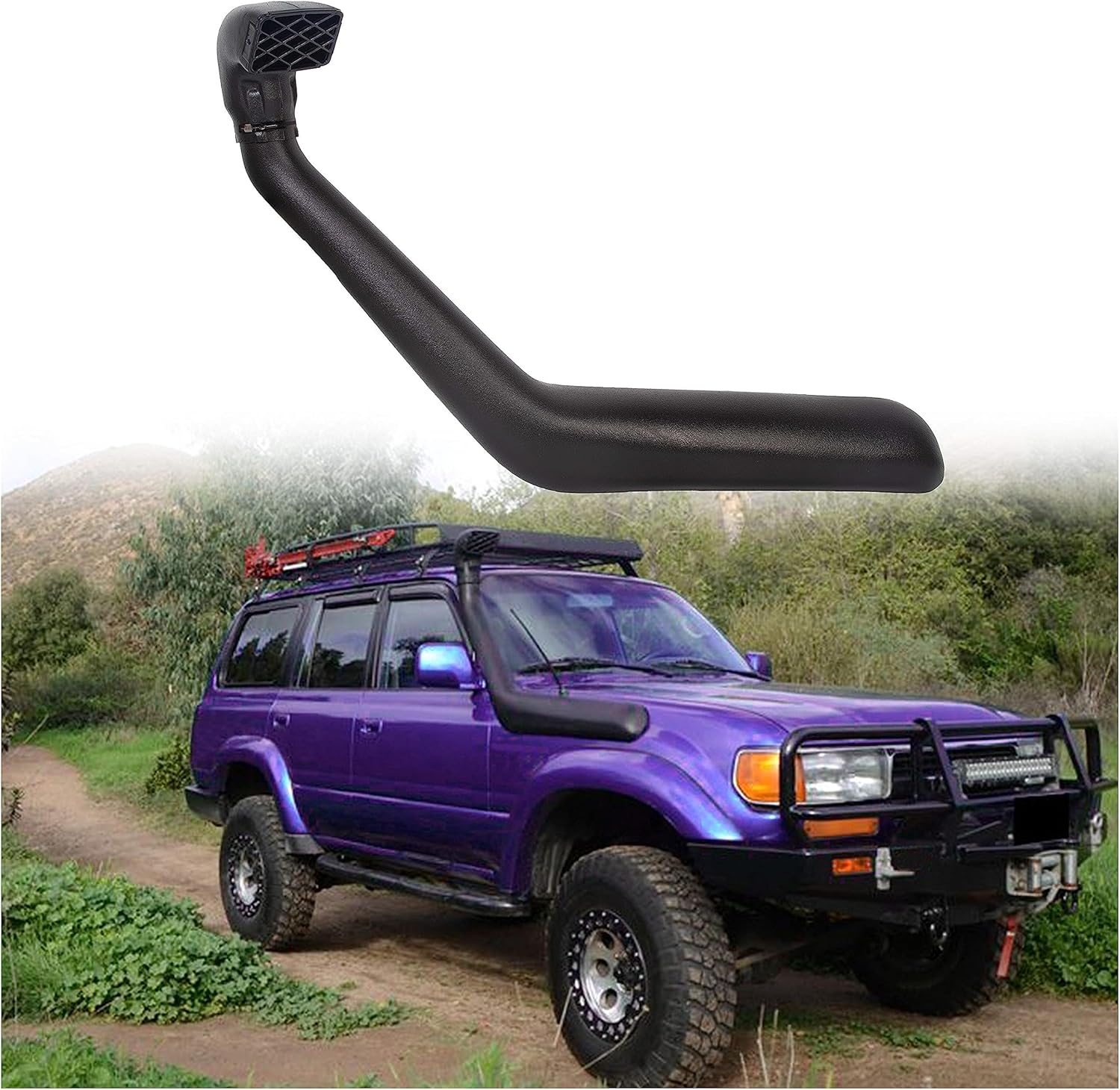ECOTRIC Car Air Ram Intake Snorkel Kit Compatible with 1990-1997 Toyota 80 Series Land Cruiser/Lexus LX450