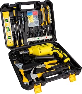 iBELL VORMIR Professional Tool Kit with 650W Impact Drill VR TD13-139, 13mm chuck, 2800 RPM, copper armature, 2 modes, Forward/Reverse, DIY repair kit with 139 accessories, 6-month warranty.