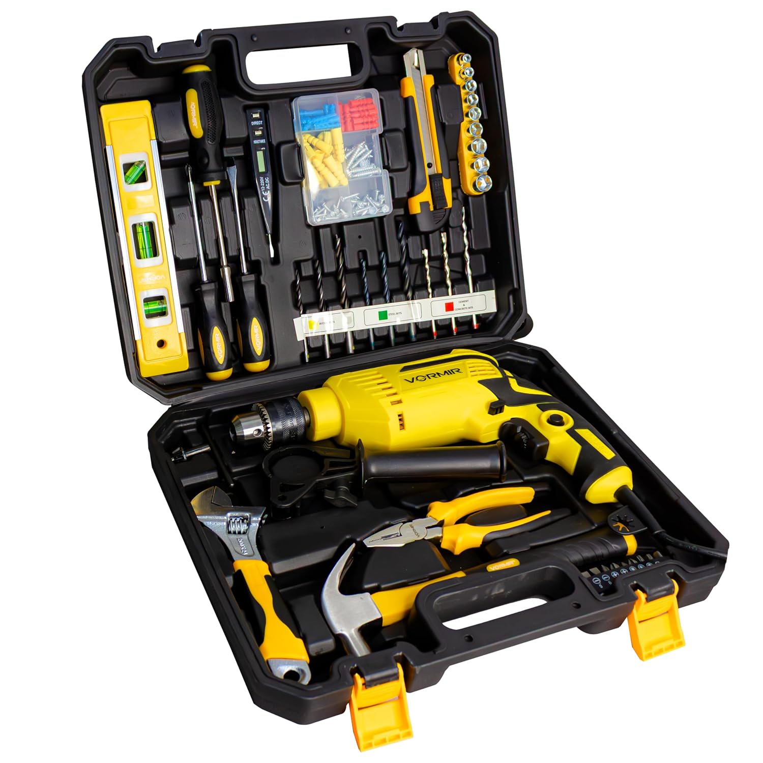 iBELL VORMIR Professional Tool Kit with 650W Impact Drill VR TD13-139, 13mm chuck, 2800 RPM, copper armature, 2 modes, For...