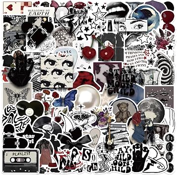 100 PCS Personalized Downtown Girl Stickers, Sticker Pack, Y2K Aesthetic Stickers, Waterproof Vinyl Decals for Water Bottles, Laptops, Skateboard, Cool Sticker for Adults and Teens