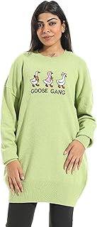 Andora Womens Printed Long Sleeves Hoodie Pullover Sweater (pack of 1)
