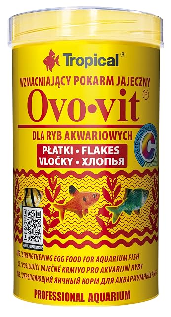 OVO-Vit 500ml / 100g - Alimento Reforzado Preparado con Huevos para Peces de Acuario