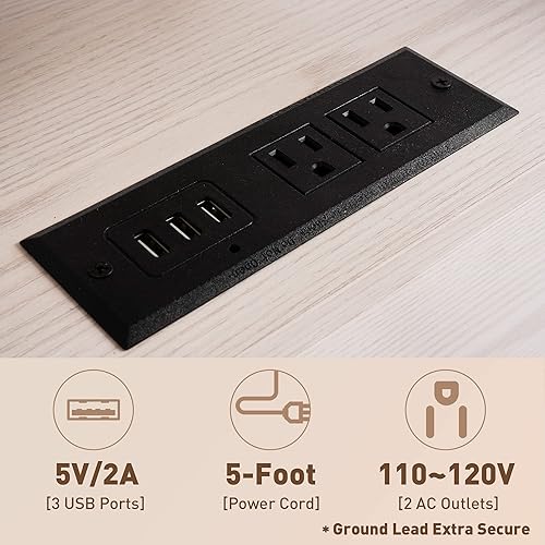 Miniatura 6 de Mesitas de noche con estación de carga, juego de 2 mesas auxiliares con cajón, mesa auxiliar para dormitorio, sala de estar, mesita de noche con