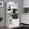 Capella Coffee Corner, Multi-purpose Cabinet, Kitchen Cabinet, Cup Holder, Presentation Cabinet Oak-white