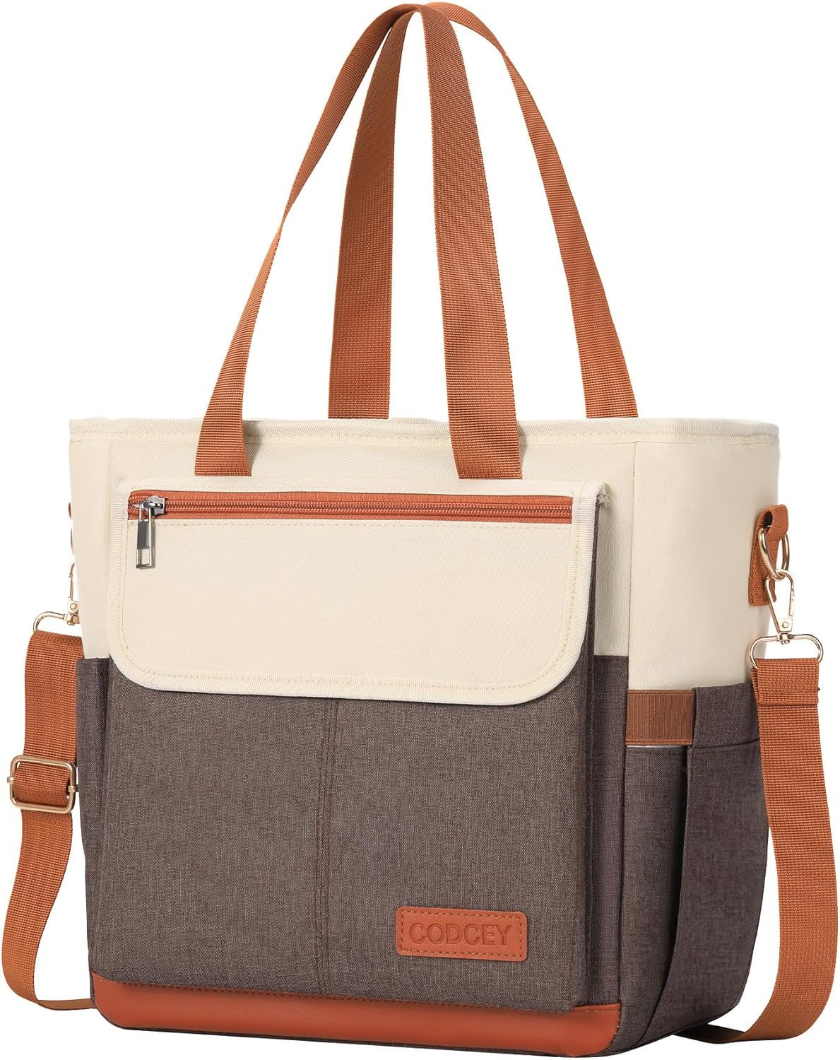 Lunch Box Lunch Bag Women, Leakproof Insulated Lunch Cooler Bag for Women, Large Lunch Tote Bags Adults(Brown,16.2L)