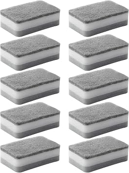 10 Pack Kitchen Dish Sponges 4.33X2.75X1.37 Inches - Multi-Purpose Water Absorbing Scrubbing Sponges for Dishwashing Pots Sinks and Kitchen Cleaning