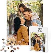 Easycosy Puzzle Personnalisé Photo 35/72/120 Pièces, Puzzle Personnalisable avec Votre Propre Photo et Text pour Adults Enfants, Cadeau pour Vacances Anniversaire Mariage (Horizontal/Vertical)