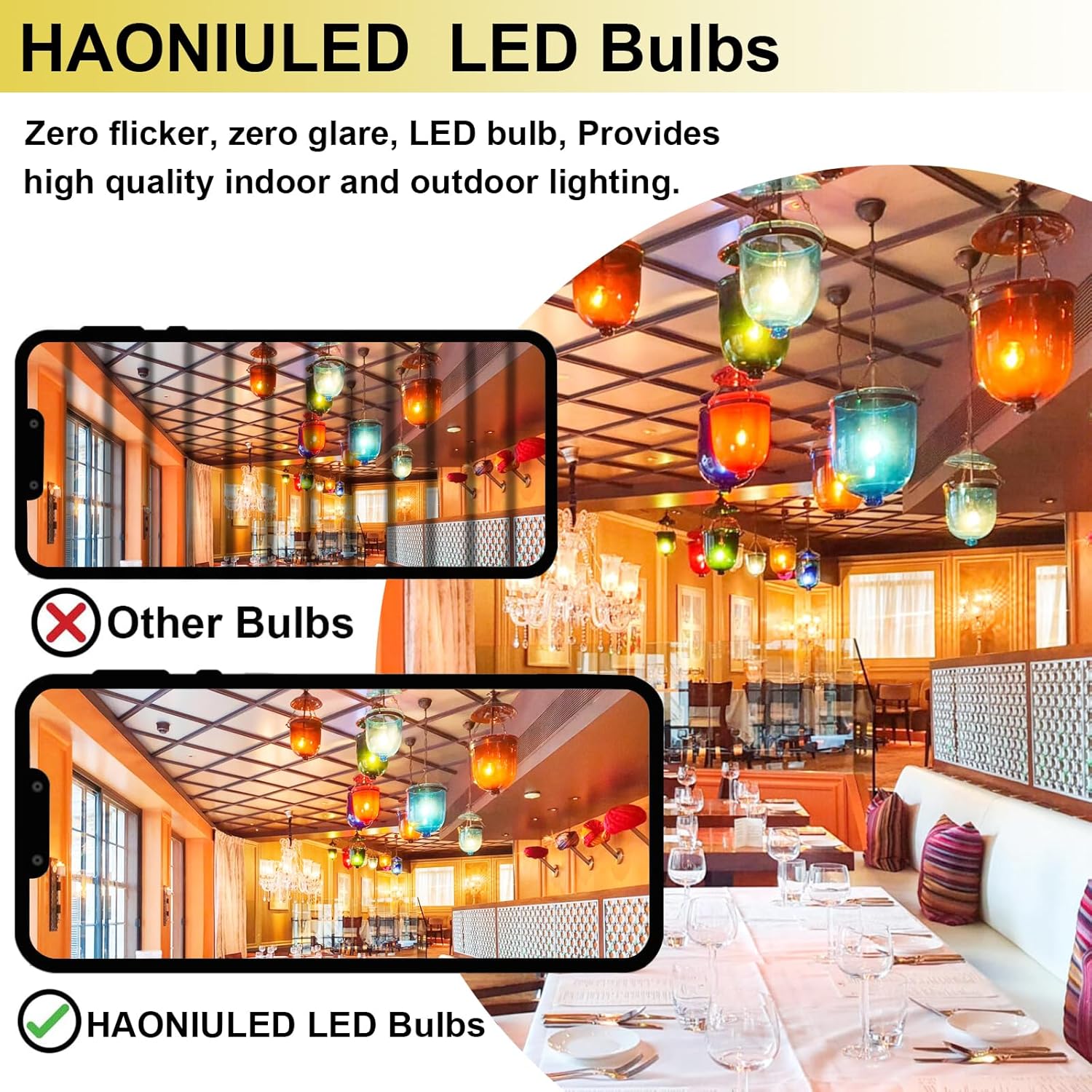 LED Light Bulb, 10W (100W Equivalent), 5000K (Daylight), E26/E27 Medium Base,1100 Lumens, Non-dimmable 3-Pack