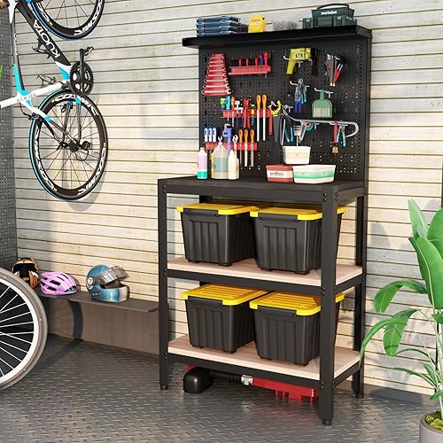 Miniatura 5 de Nazhura Contenedor de almacenamiento de plástico de 72 cuartos de galón, cajas de almacenamiento apilables y encajables con tapas amarillas y