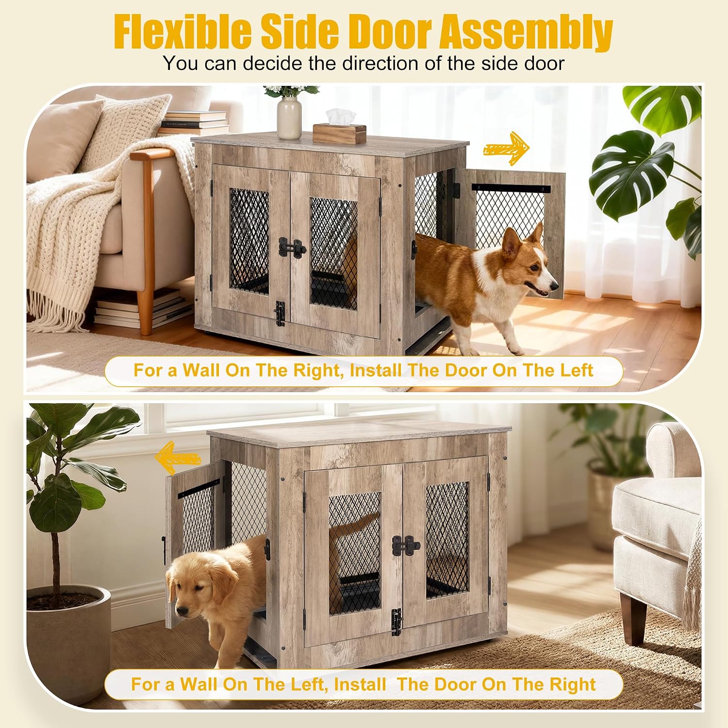Care Dog Crate Furniture End Table, 25.6x18.5x22.1 in, Gray Review: Budget-Friendly Pet Crate Meets ... - Image 1