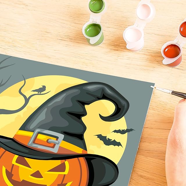 Foto 2 de 7 de Ravensburger - CreArt Happy Halloween, Kit Pintar por números niños +9 años