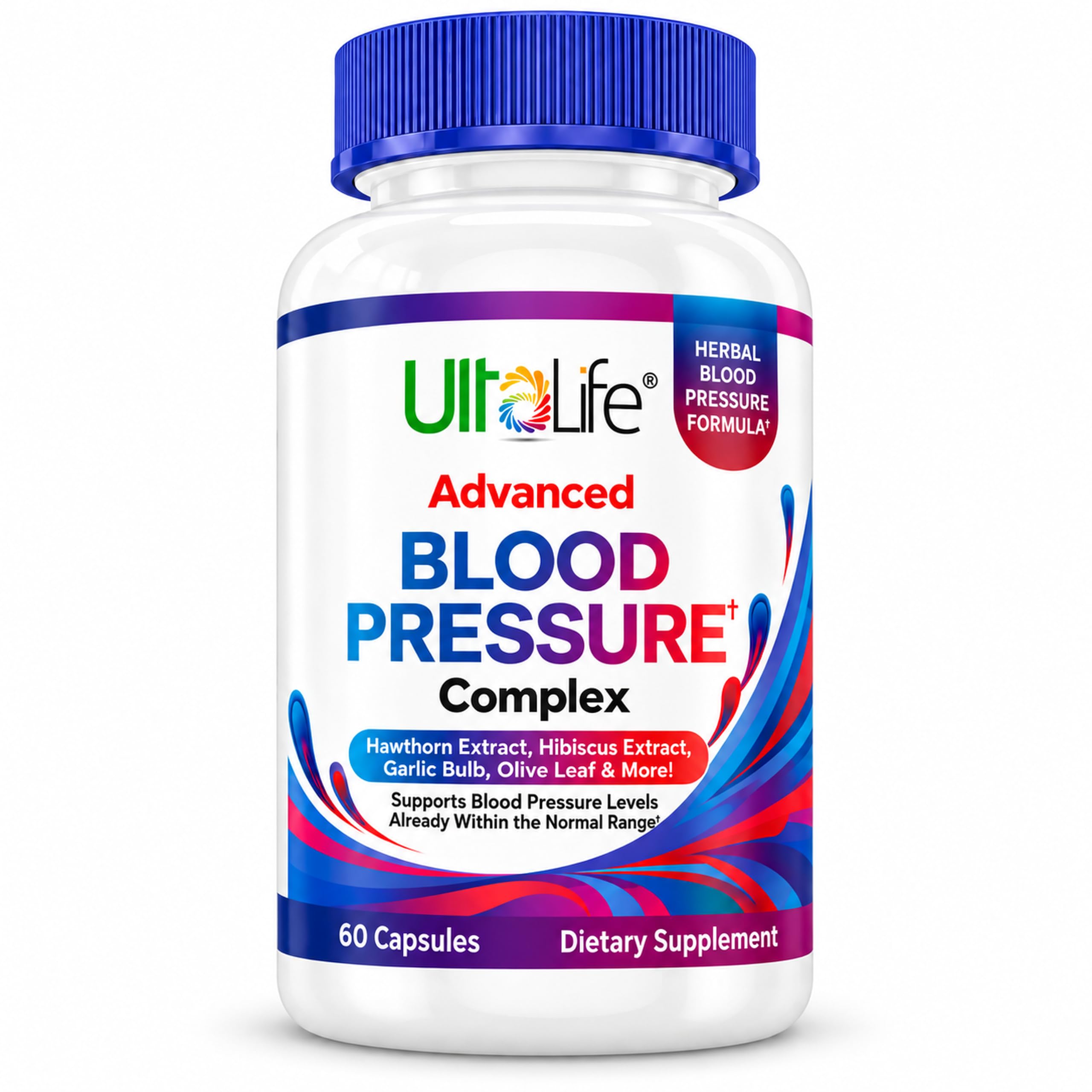 ULTALIFE Advanced Blood Pressure Support Supplements Hawthorn, Hibiscus + — Amazon image 2