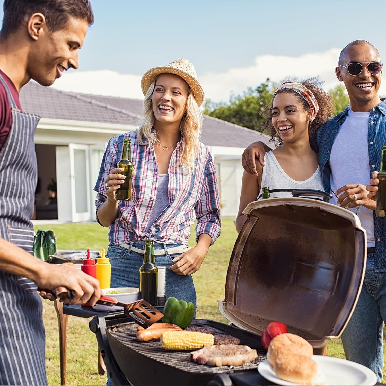 Stanbroil 5 Feet Propane Hose with QCC1 / Type1 Fitting, 2 Way Y Splitter Hose with Shut Off Valve Perfect for Camping, Heater, Grill, Stove