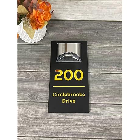 Personalized Solar Modern Door Plaque: Illuminate Your Address with Style