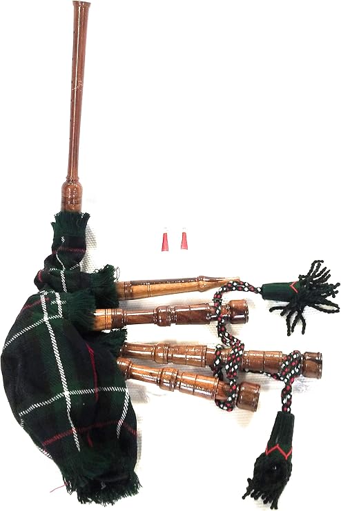 Mini bagpipe Rosewood Mackenzie cover & cord Starter playable for beginner kids junior set  with free 2 reeds and instruction