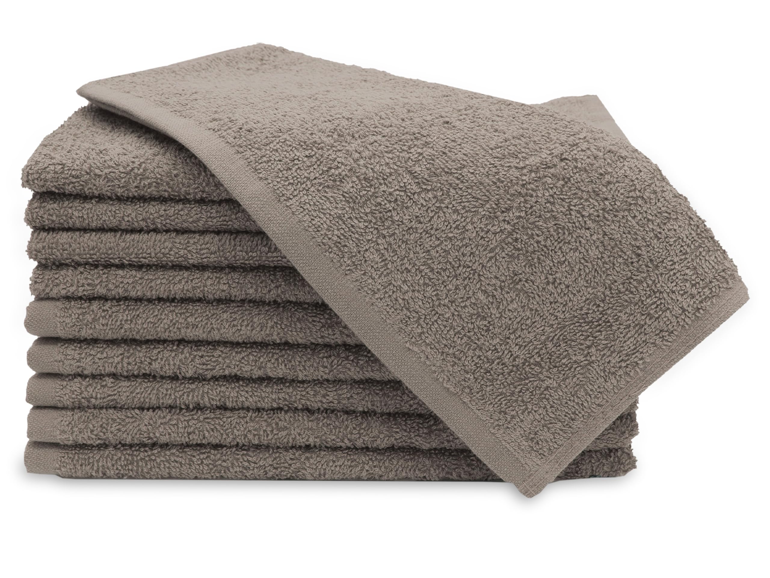 ZOLLNER 10 asciugamani per ospiti - piccole lavette morbide in 30x50 cm - lavabili a 60°C - cotone - fango - qualità alberghiera - certificat - Oeko Tex®