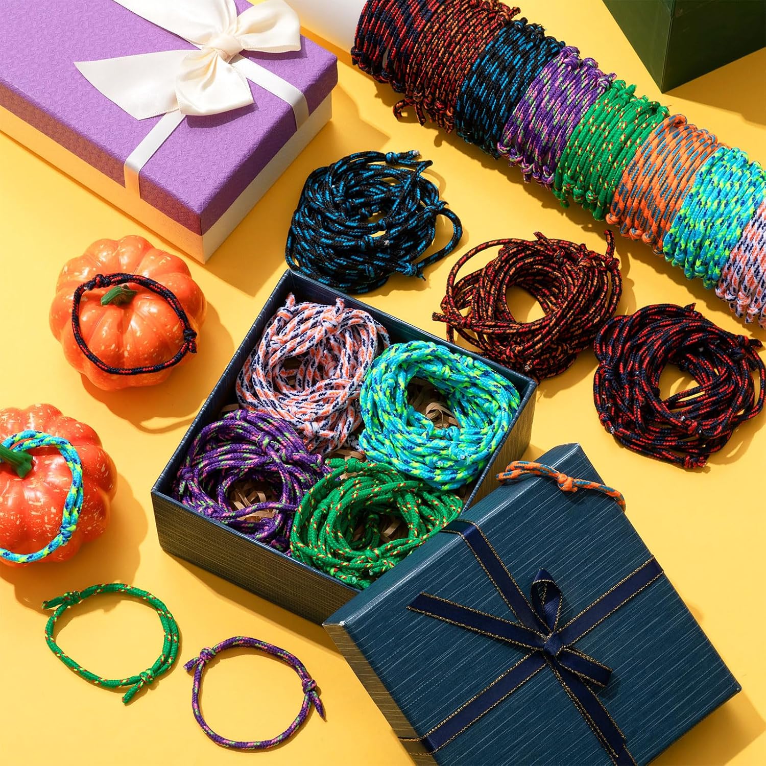 168 Pcs Friendship Bracelets Adjustable Woven Rope,Dark Colors | Bulk Party Favors for Classroom Rewards, Birthday Goodie Bag Stuffers, Back to School Gifts, Colorful Braided Design
