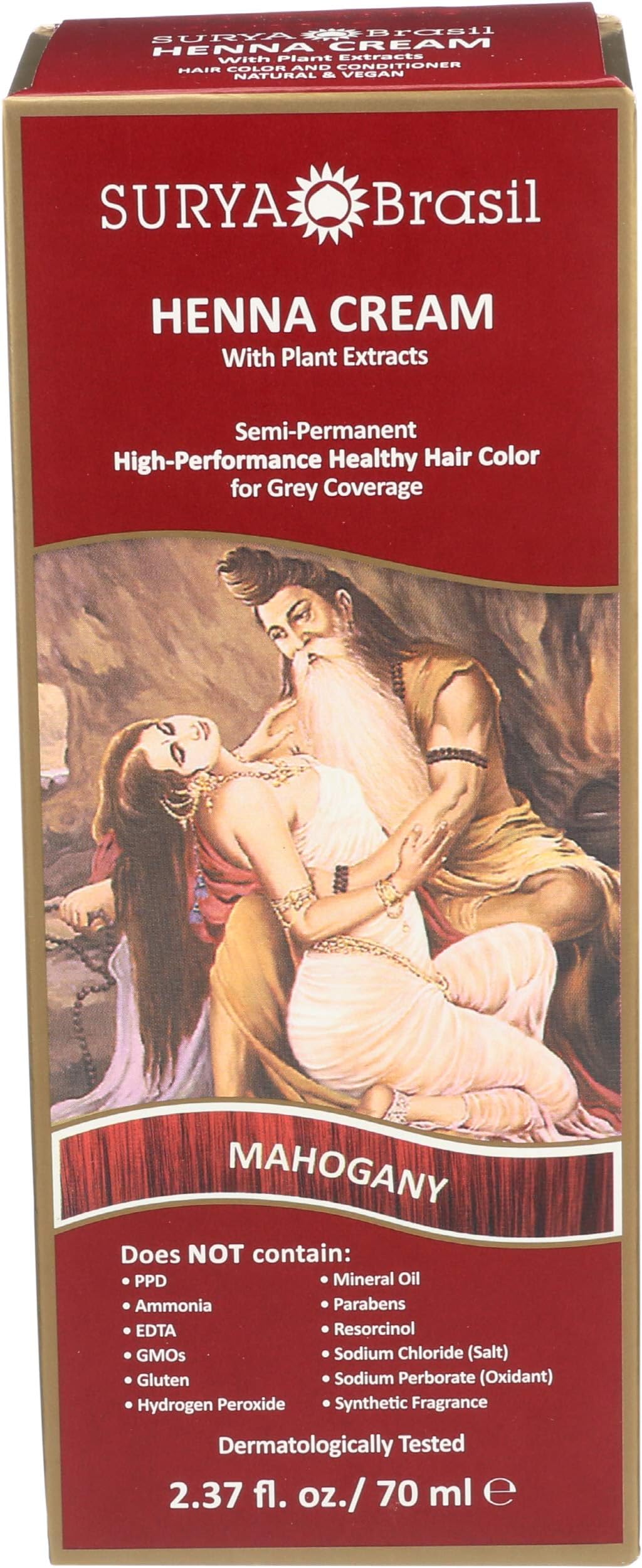 Surya Brasil Products Henna Cream, 2.37 fl oz Mahogany