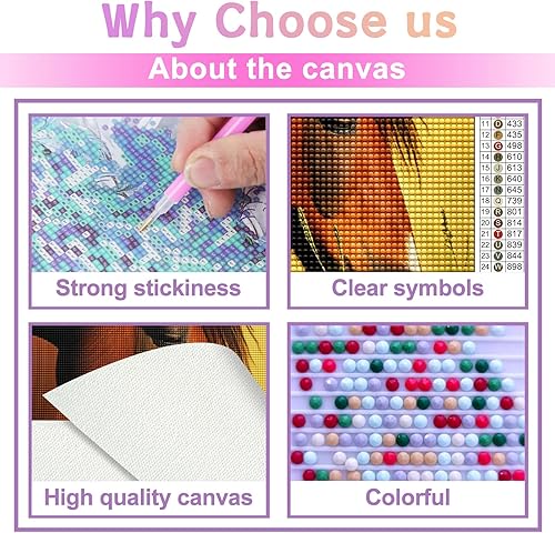 Miniatura 9 de Kits de pintura de diamantes 5D para bricolaje, animales coloridos, taladro completo, kits de pintura de diamantes, arte de animales, caballos