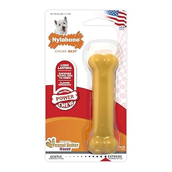 Nylabone Durable Flavored Regular Pet Food Peanut Butter