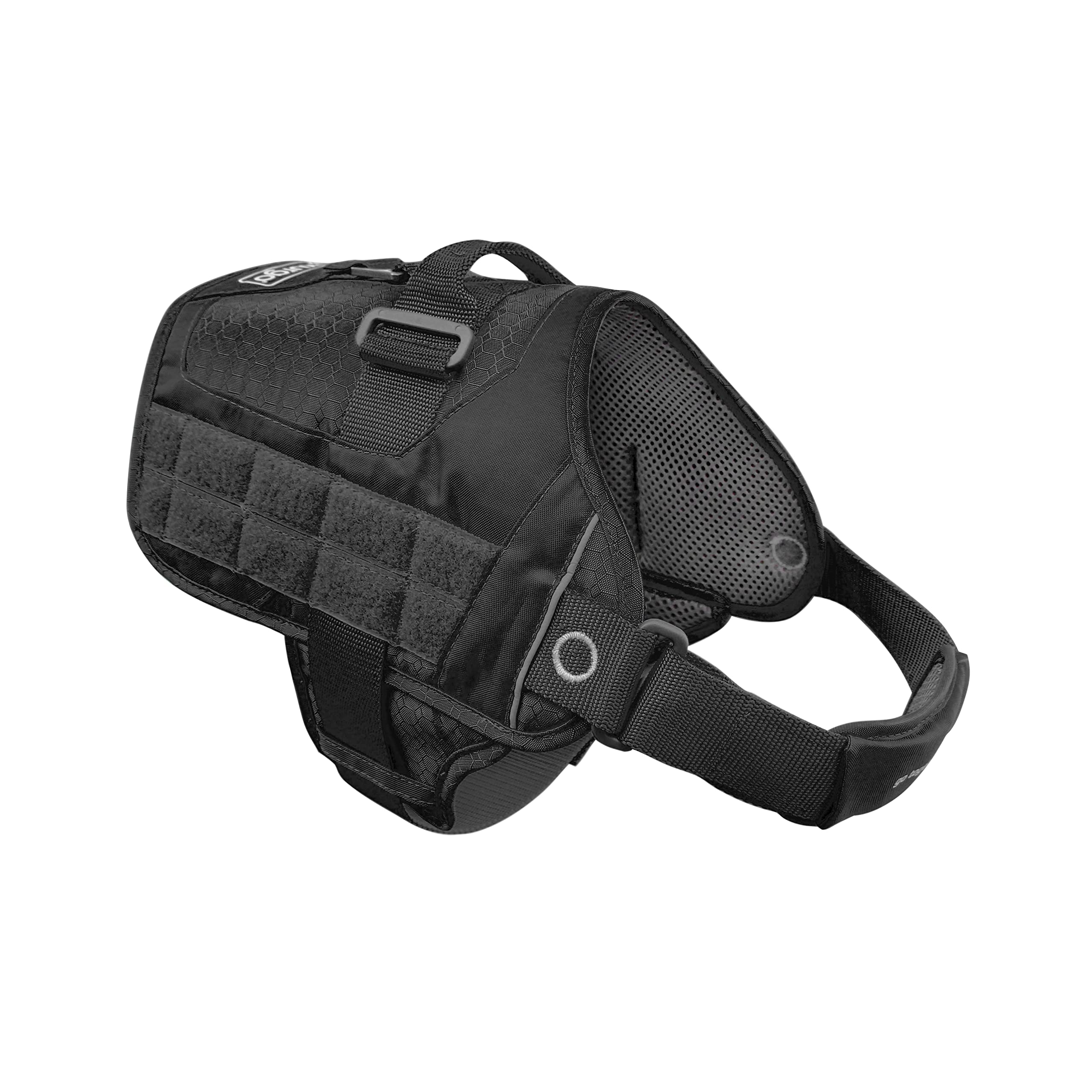 Kurgo RSG Townie Arnés, L, Negro | Fácil de Poner y Quitar, Malla Transpirable, Compatible con MOLLE, Asa Superior
