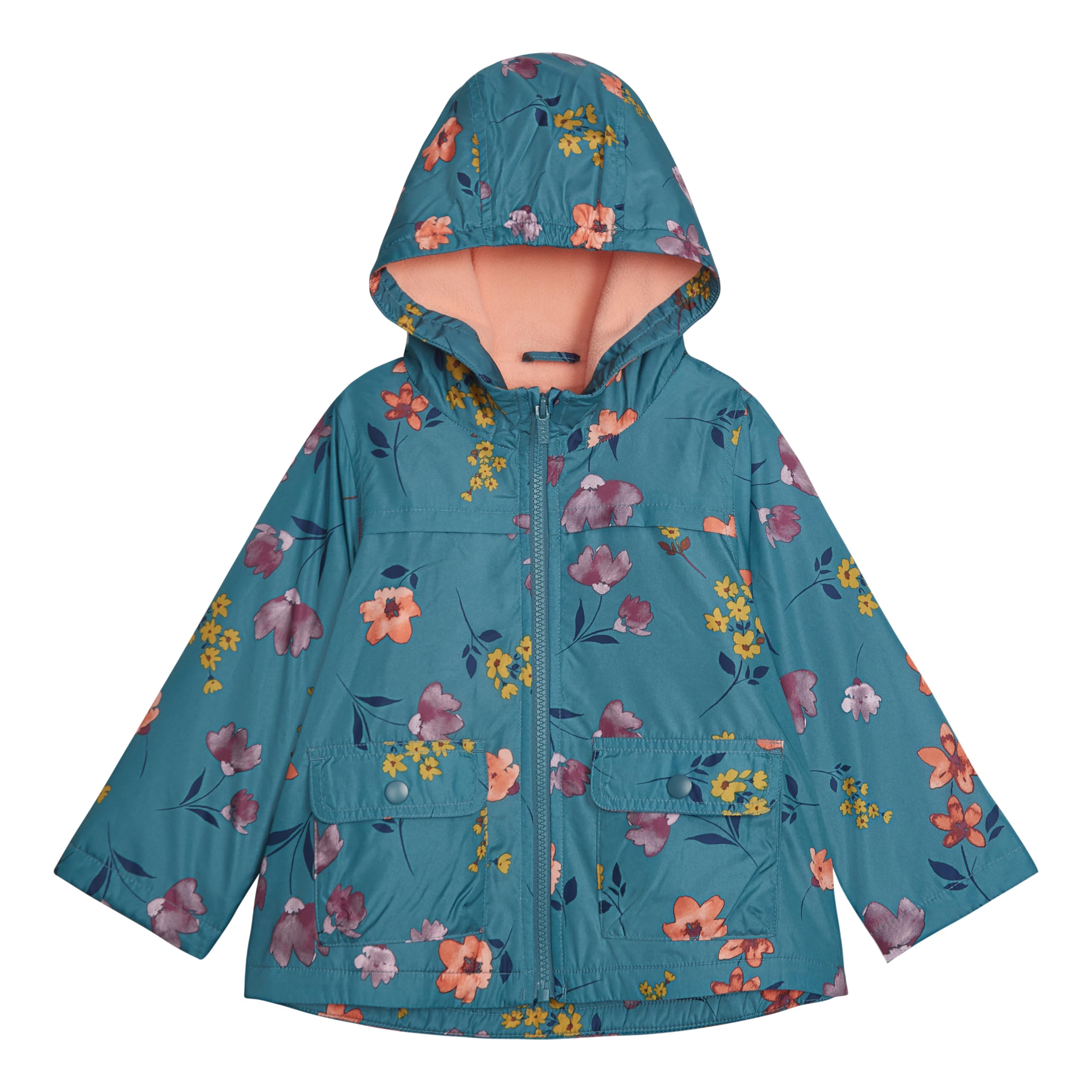 Carter's Toddler &amp; Little Girls' Midweight Fleece Lined Hooded Raincoat Rain Jacket