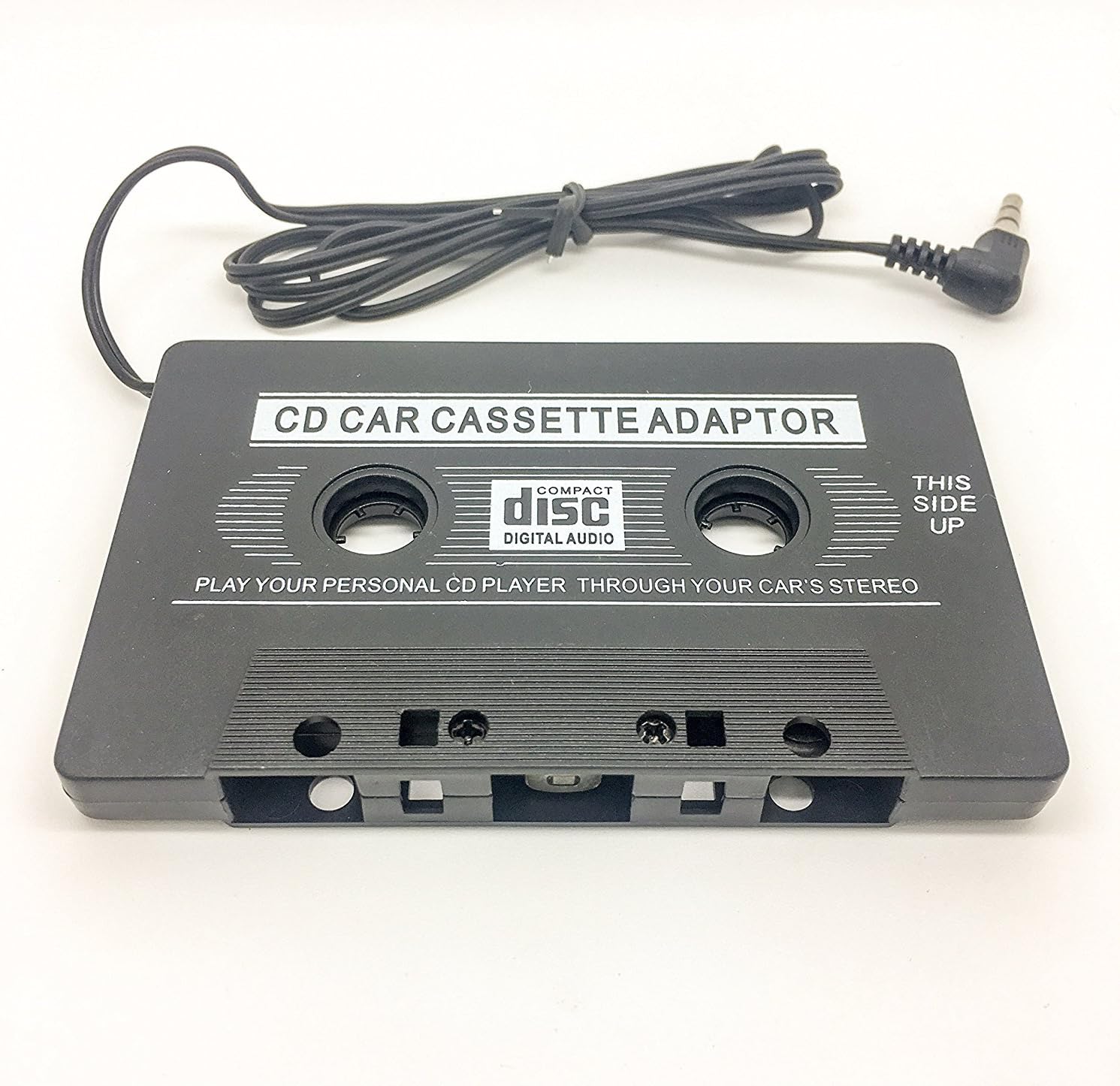 Car Audio Cassette Adapter – Universal Tape Adapter with 3.5mm AUX Cable – Play Music from Smartphone, MP3 Player, Tablet or Cell Phone via Car Cassette Deck