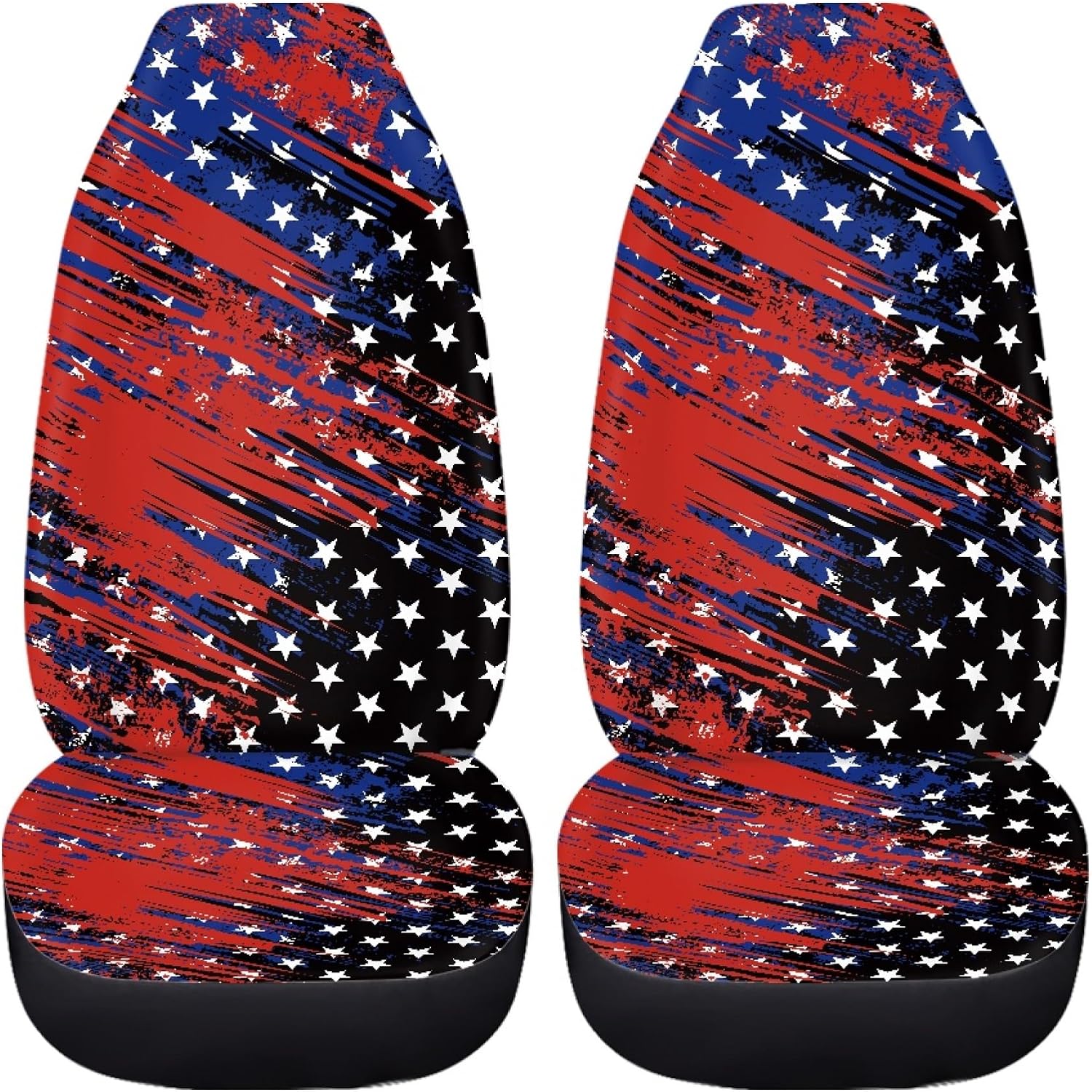 American Flag Print Seat Covers for Cars,Trucks,Patriotic Front Seat Covers,Universal 4th of July Car Accessories for Men Women