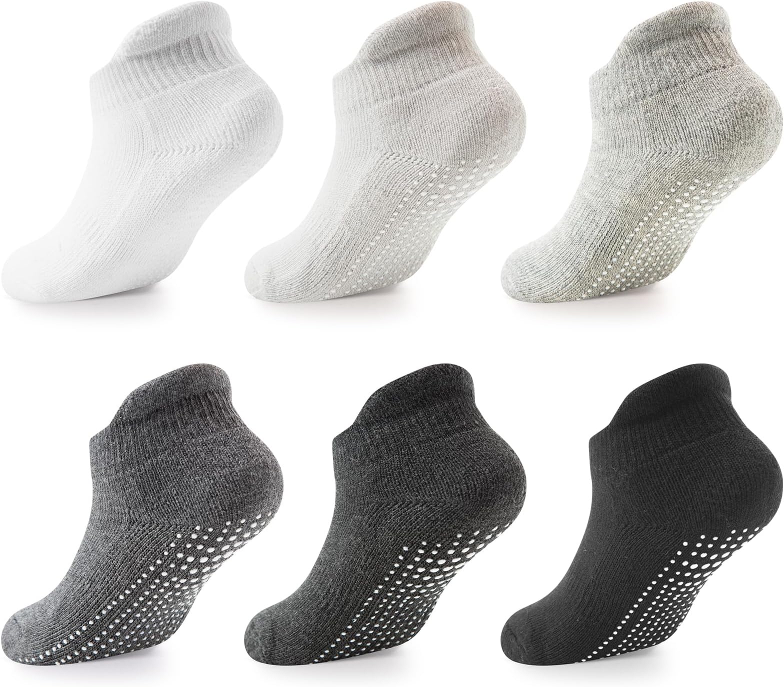 LA ACTIVE Non Slip Grip Ankle Boys and Girls Socks with Non Skid for Babies Toddlers and Kids Back to School 0-10 Years