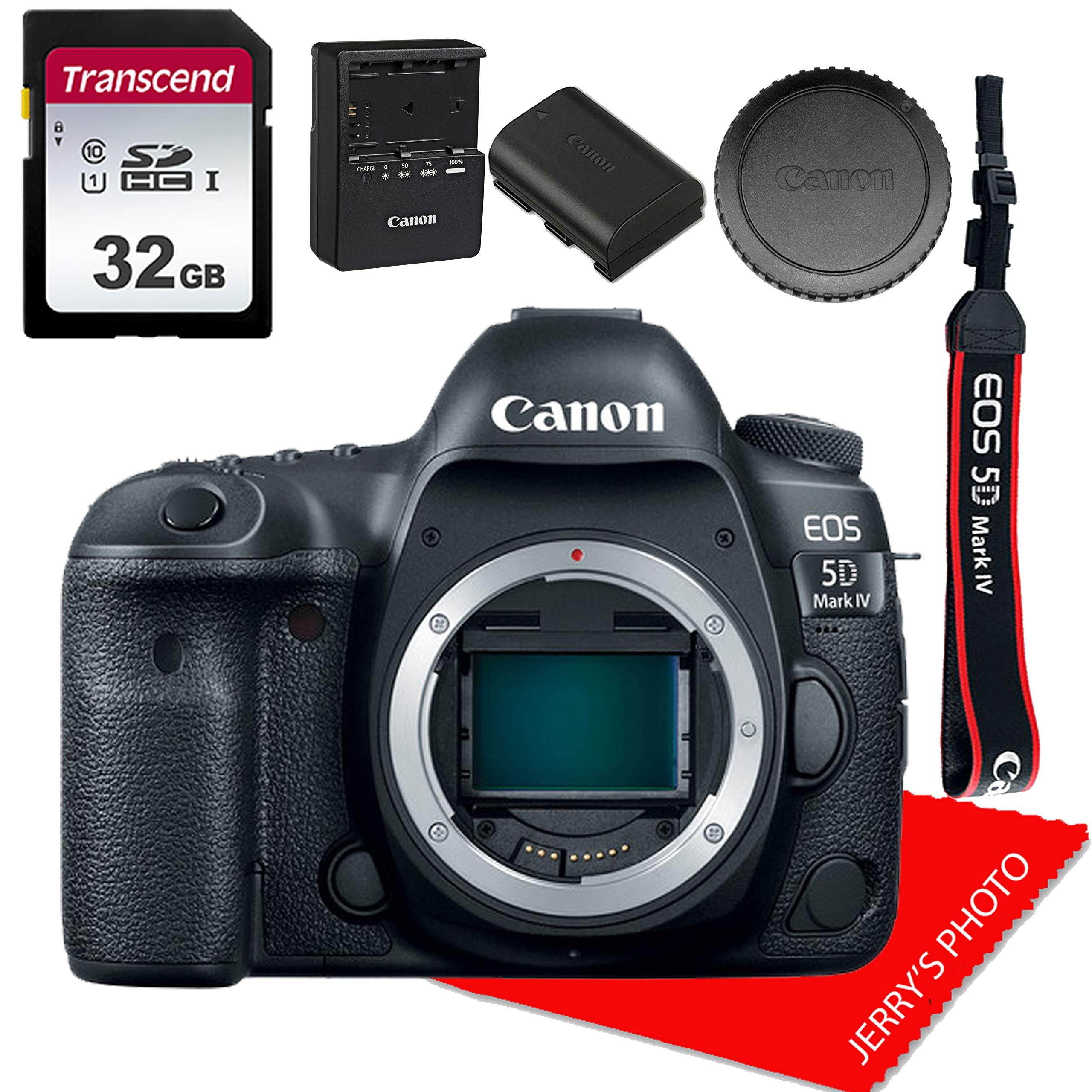 Canon EOS 5D Mark IV Full Frame DSLR Camera Body + 32GB Memory Bundle (7pcs) (Renewed)
