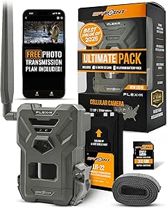 SPYPOINT Flex-M and SD Card Pack with LIT22 - Cellular Trail Cameras | Best Value in Hunting Accessories |No WiFi Needed & GPS-Enabled |Hunting Night Vision | IP65 Waterproof asin的图片
