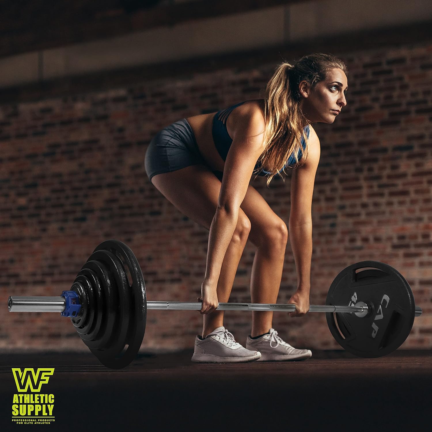 WF Athletic Supply Cast Iron 2-Inch Olympic Grip Plate for Strength Training, Muscle Toning, Weight Loss & CrossFit - Multiple Choices Available : Sports & Outdoors