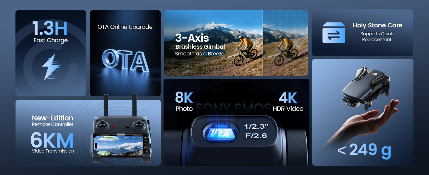 4k Drone H Batteries Fast Charging Hub For Holy Stone HS900