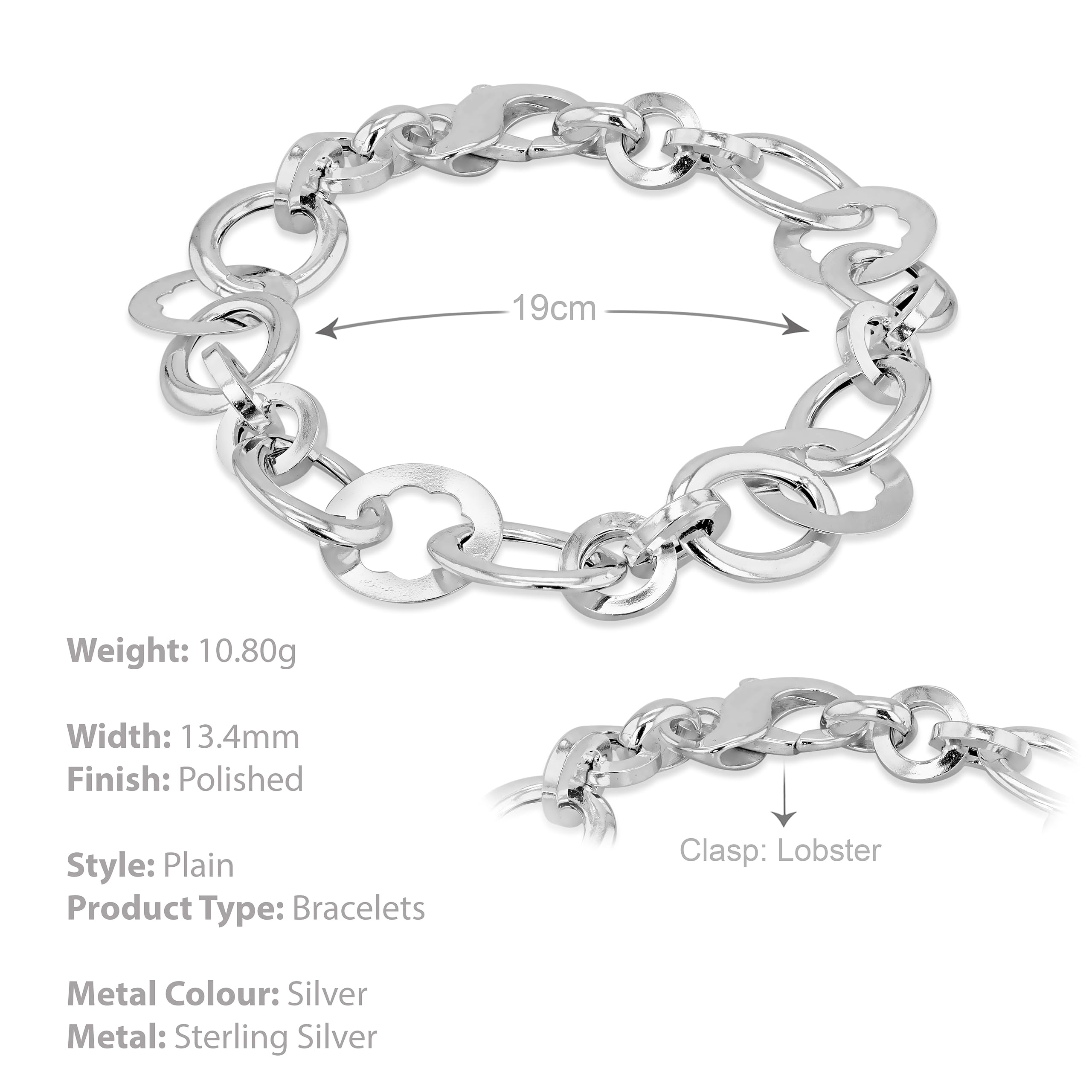 Tuscany Silver Bracciale da Donna in Argento Sterling 925
