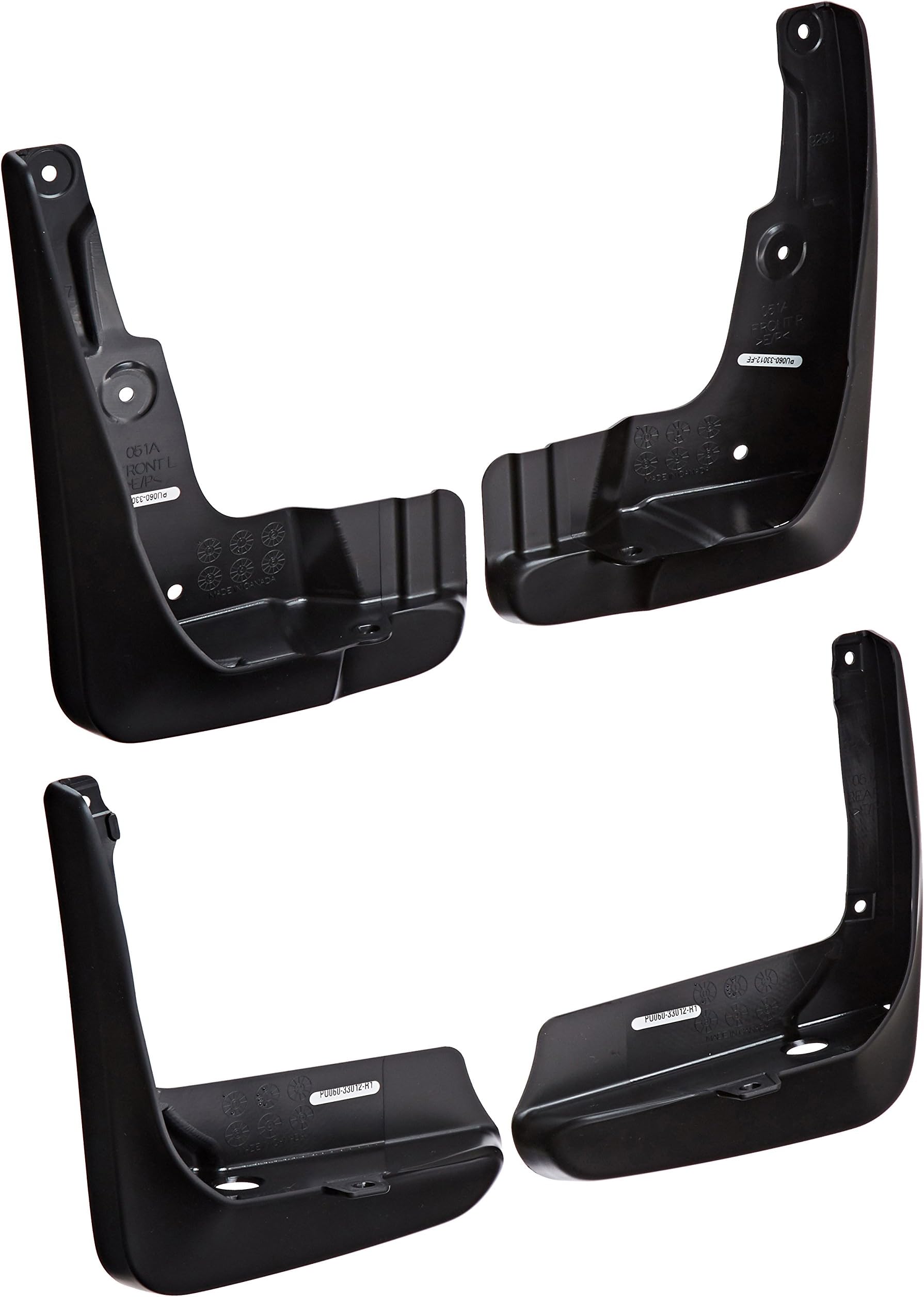 TOYOTA Genuine Accessories PU060-33012-P2 Black Mud Guard - 4 Piece