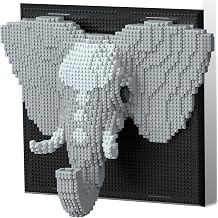 3D Wall Art Elephant Building Block Sets - Cute Animal Micro Mini Building Bricks Kit Creative Ideals Toy for Adult, Collectible Architecture Decoration, Party Favor for 14+ Adult, 1625PCS Elephant