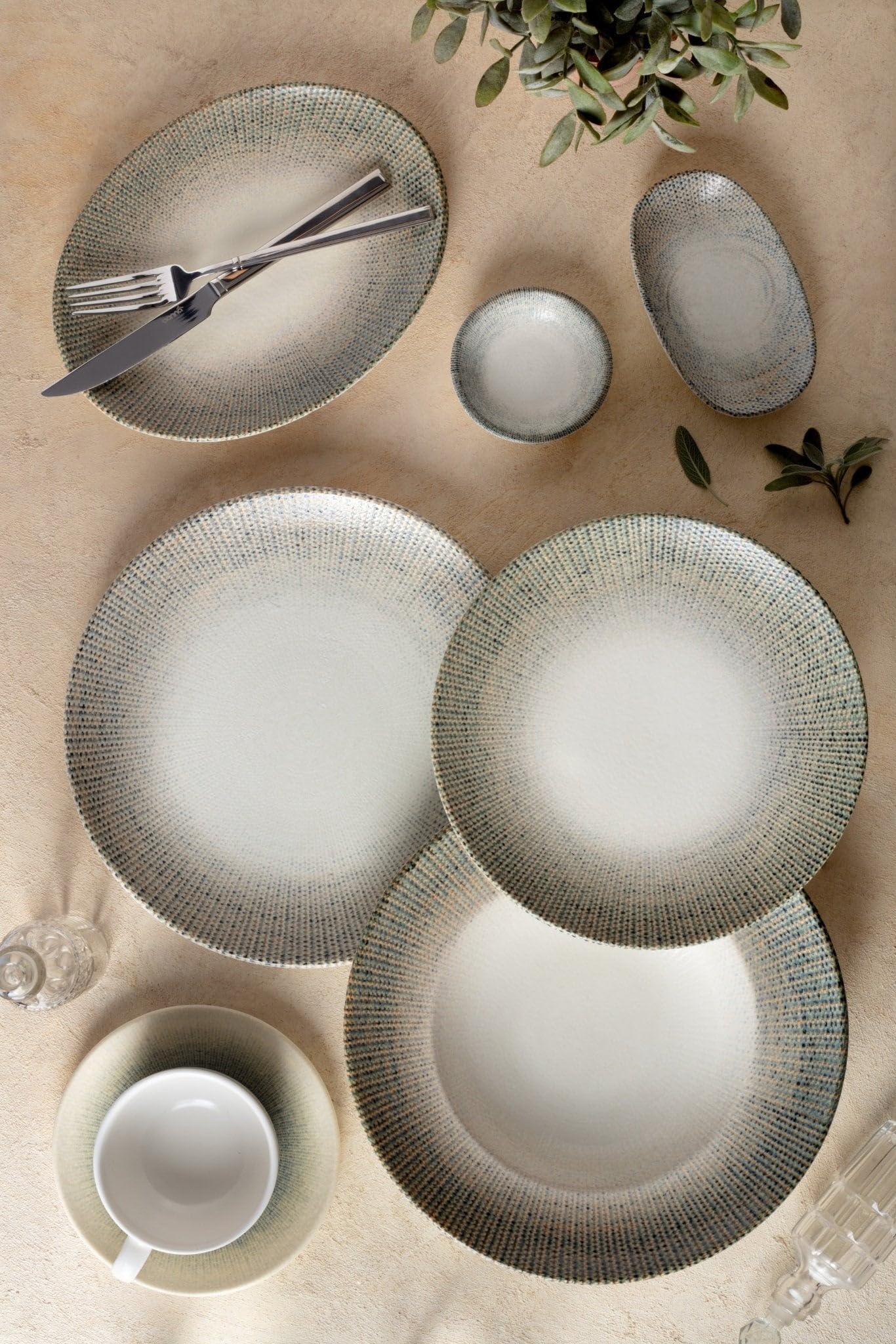 Bonna Talerz obiadowy - Sway - Porcelana - 25 cm - zestaw 6 sztuk