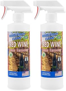 Amazing Red Wine Stain Remover – Natural Enzymes Eliminate Wine Stains Fast - Cleans Carpet, Upholstery, Clothing, Table Cloth & More - USA Made (16oz 2 Pack)