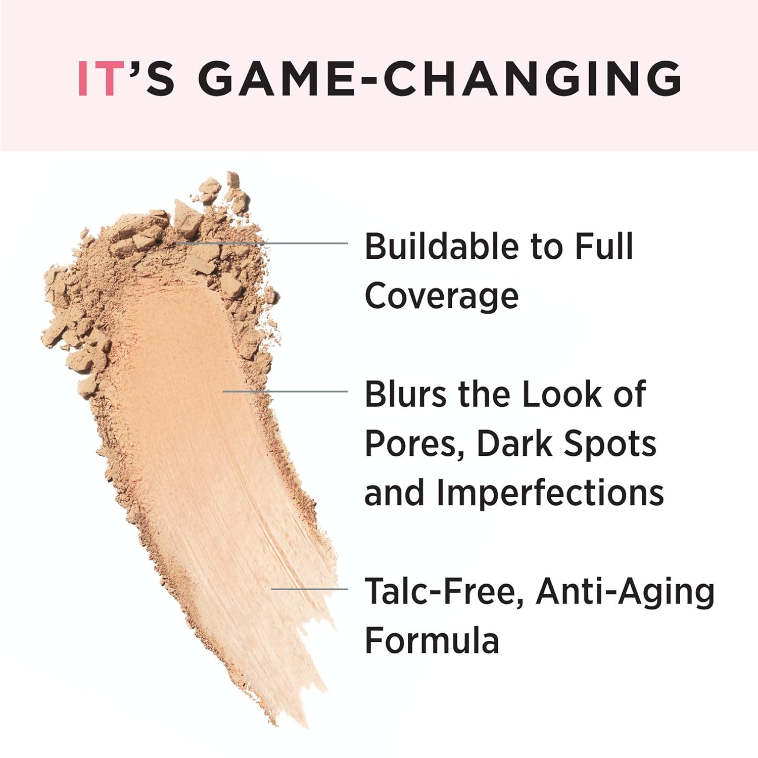 IT Cosmetics CC+ Airbrush Perfecting Powder Foundation - Sheer to Full Coverage Pressed Powder, Blurring Pores & Dark Spots, Anti-Aging Face Makeup, Hydrolyzed Collagen & Niacinamide - 0.33 oz - Image 2