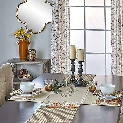 Miniatura 4 de SKL Home Harvest Autumn Pumpkins - Juego de toallas de cocina, natural, paquete de 2