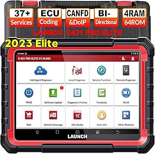2023 LAUNCH X431 PRO Elite Launch Diagnostic Tool, Bidirectional obd2 code reader,ECU Online Coding,Full System Diagnostic,37+ Reset Service,CANFD DOIP,FCA,Key Program,with 2 Years Update