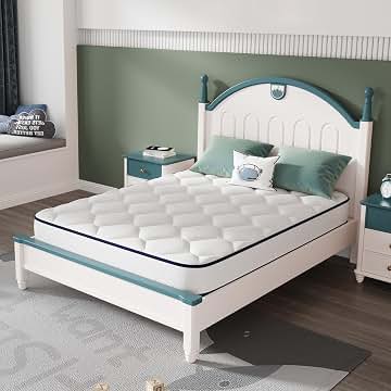 Novilla 8 inch Twin Mattress for Kids,Foam and Spring Hybrid Mattresses Twins for Comfortable Sleep,Steel Coils for Durable Support,CertiPUR-US Certified Foam,Youth/Guest Rooms,Twin Mattress in a Box