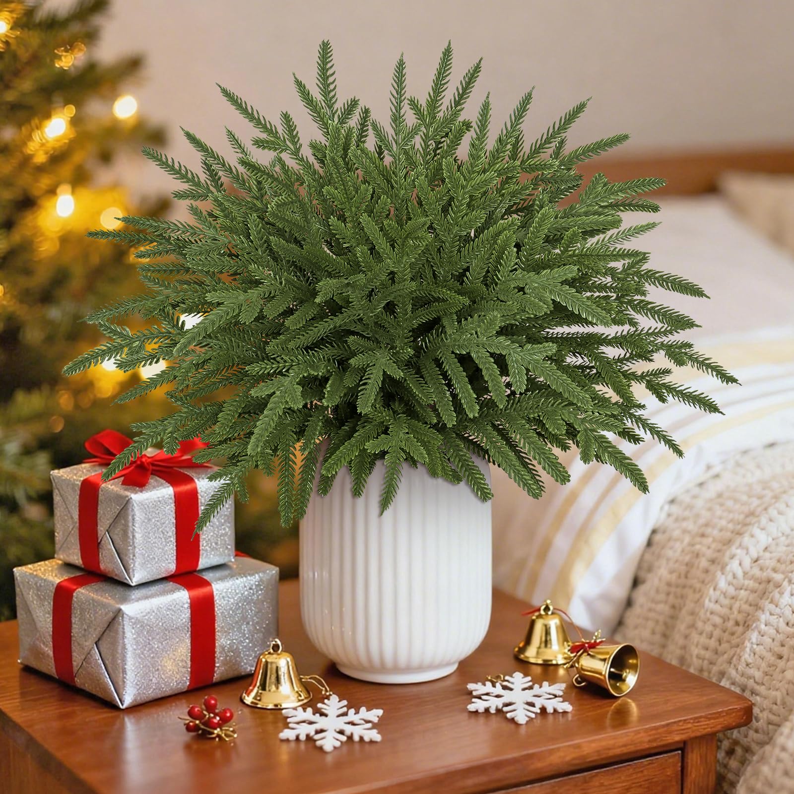 Branches de pin Norfolk artificielles Real Touch | Décoration de Noël haut de gamme
