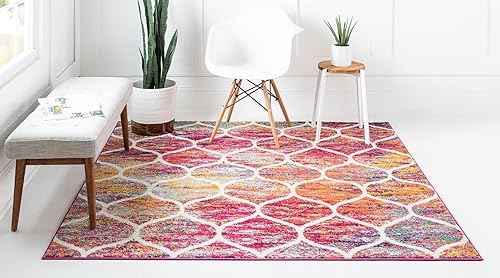Miniatura 33 de Rugs.com Lattice Frieze Collection Alfombra – 4 x 6 pies, alfombra mediana negra perfecta para salas de estar, comedores grandes, planos abiertos